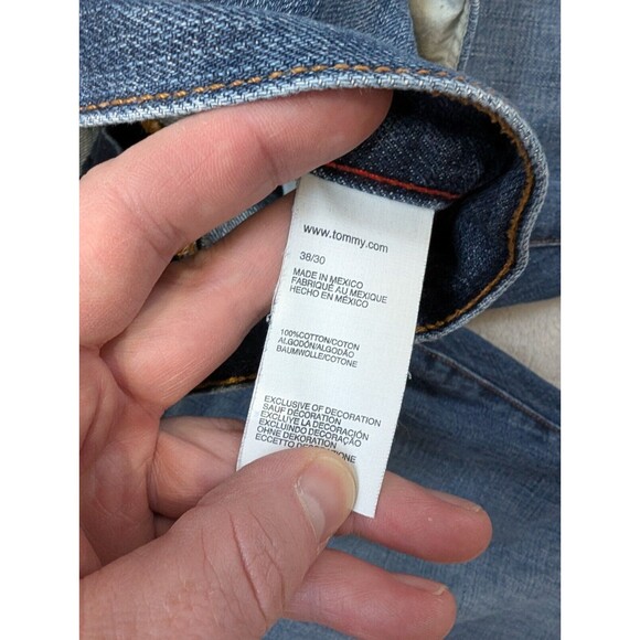 Tommy Hilfiger Mens Classic 38 x 30 Blue Jeans Straight Designer - Picture 4 of 13